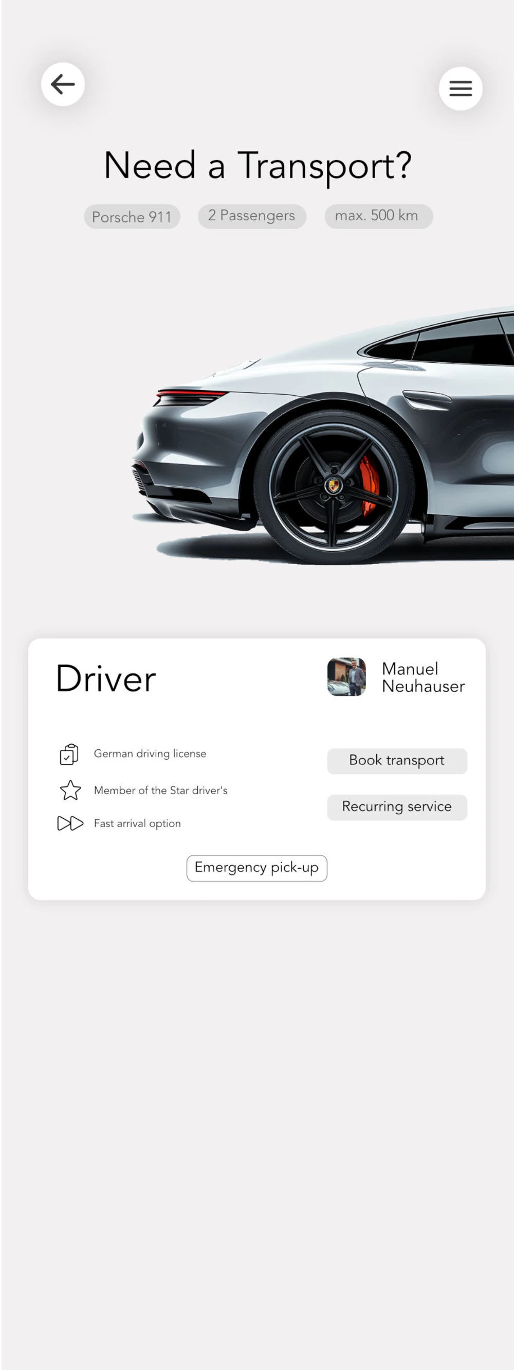 a app for automotive use cases